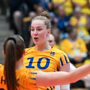 Isabelle Haak under finalspelet mellan Sverige och Ukraina i European Golden League, 2023.