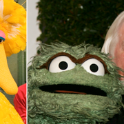 Big Bird/Carroll Spinney med Oscar the grouch.