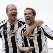 Alan Shearer och Michael Owen i Newcastletröjan.