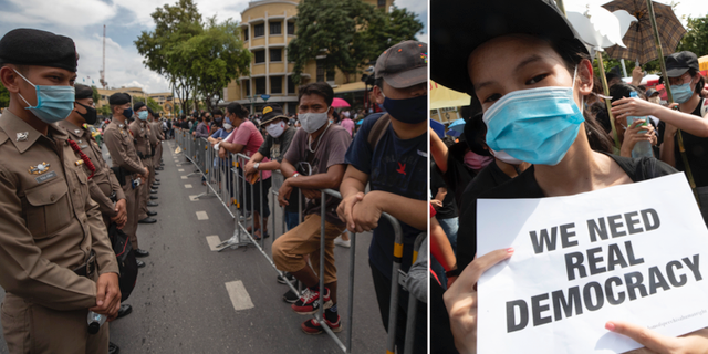 Demonstration i Bangkok, Thailand.  TT