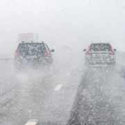 E22 i Skåne under påsken 2021 som var riktigt ruskig.