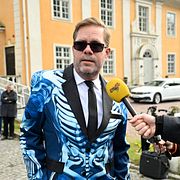 Jörgen Fogelklou (SD) under bröllopet mellan Sverigedemokraternas partiledare Jimmie Åkesson och Matilda Kärnerup i Slottslängorna Sölvesborg 2024.