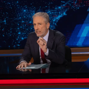 Jon Stewart tillbaka i programledarstolen.