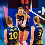 Svenska spelare under matchen mot Turkiet i söndags/Arkivbild