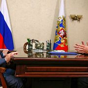 President Vladimir Putin och premiärminister Dmitrij Medvedev.
