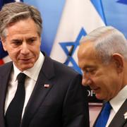 USA:s utrikesminister Antony Blinken och Israels premiärminister Benjamin Netanyahu. 