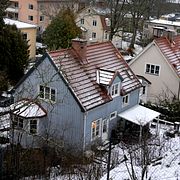 Arkivbild på villaområde.