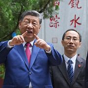 Trump under besöket hos Xi Jinping i Kina förra månaden.