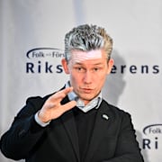 Sveriges försvarsminister Pål Jonson (M) och statsminister Ulf Kristersson (M) håller pressträff under Folk och Försvars Rikskonferens på Högfjällshotellet i Sälen.