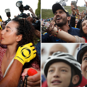 Människor över hela Colombia samlades för att fira segern.