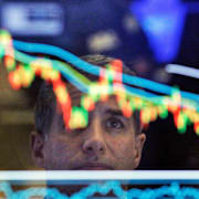 Investeraren Anthony Rinaldi på börsgolvet i New York.