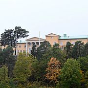 Exteriör på Sigtunaskolan Humanistiska Läroverket.
