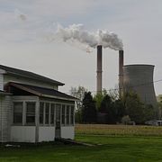 Ett hem vid ett kolkraftverk i Ohio. 