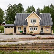 
Vilhelmina station i Västerbotten, fotograferade 2023.
