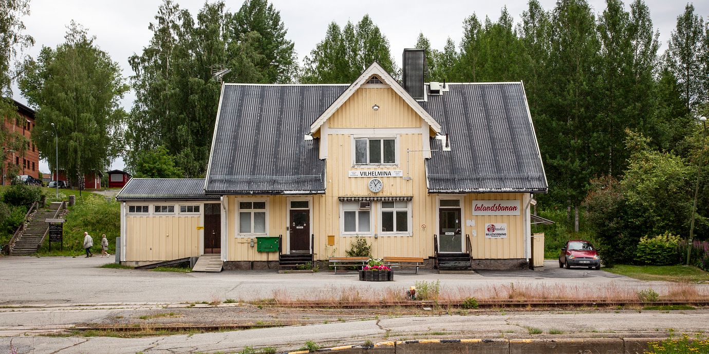 
Vilhelmina station i Västerbotten, fotograferade 2023.