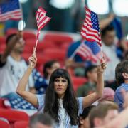 Publik under matchen mellan England och USA i Qatar. 