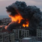 Explosioner i Gaza.