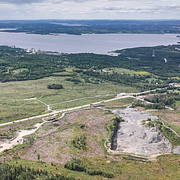 Drönarbild över Torsboda industriområde.