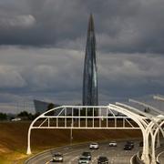 Det statliga gasbolaget Gazproms byggnad i St Petersburg. 