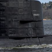 Arkivbild. En svensk ubåt av Gotlandsklassen på väg ut från Stockholm. 