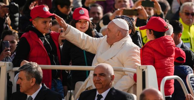 Påven möter allmänheten i Vatikanen/Bild från förra veckan Alessandra Tarantino / AP