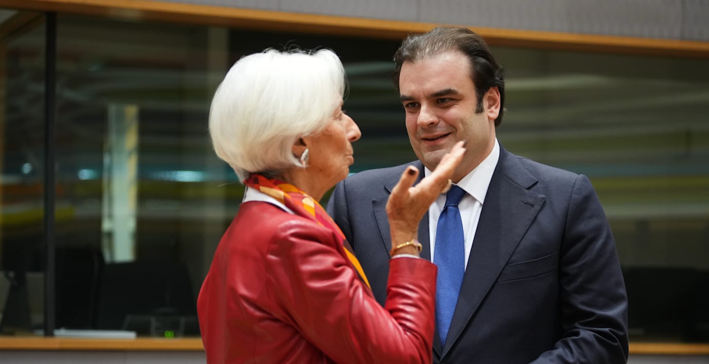 Greklands finansminister Kyriakos Pierrakakis.