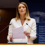 Talmannen Roberta Metsola. 