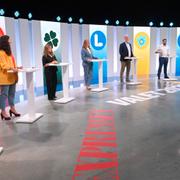 Alla partiledare i Expressens tv-sända debatt den 16 augusti.