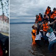 Jokarjos Bert Karlsson, irakiska flyktingar på väg mot Lesbos. Arkiv.