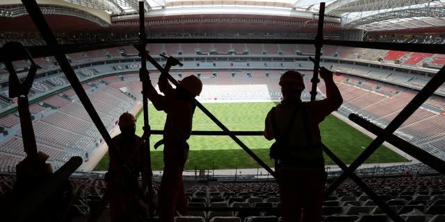Arena i Qatar under konstruktion. Kamran Jebreili / AP