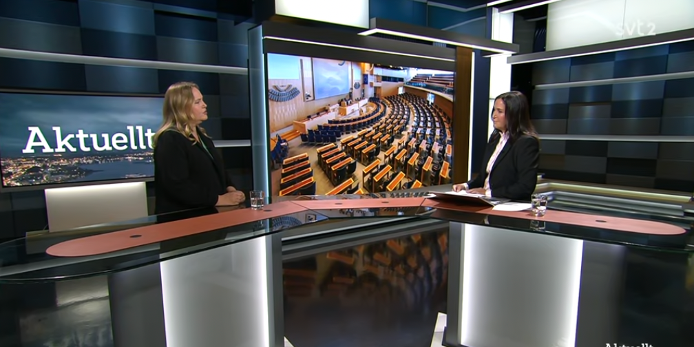 Ida Gabrielsson i studion.