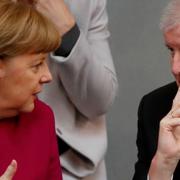 Bråket mellan Angela Merkels CDU och Horst Seehofers från CSU. 