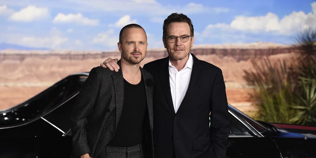 Aaron Paul och Bryan Cranston, huvudrollsinnehavarna i ”Breaking bad”.