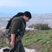 En kurdisk soldat i Afrin-distriktet. 