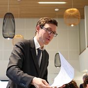 Arkivbild av Frankrikes utbildningsminister Édouard Geffray.