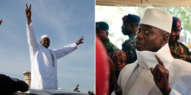 Adama Barrow och  Yahya Jammeh TT