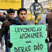  Arkivbild från en demonstration i Stockholm efter hårdare asylregler 2016.