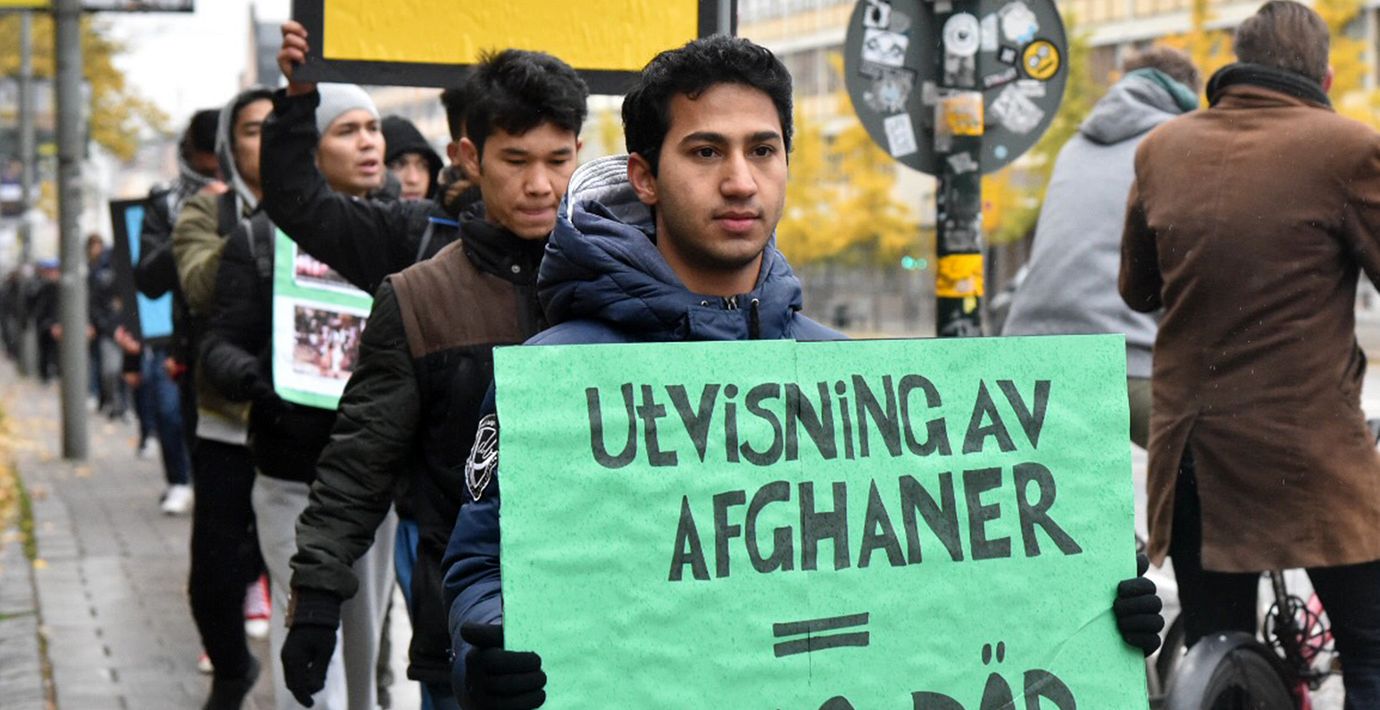  Arkivbild från en demonstration i Stockholm efter hårdare asylregler 2016.