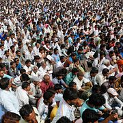 Hundratals medlemmar i Dalitkasten i protestaktion 2016.