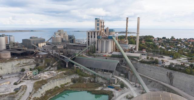 Cementas cementfabrik och kalkbrott i Slite på Gotland. Fredrik Sandberg/TT