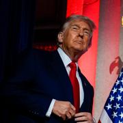 President Donald Trump på plats i Andrew W. Mellon-auditoriet i somras. 
