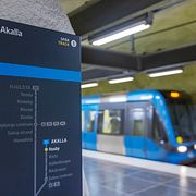 Bild från blå linjen mot Akalla.