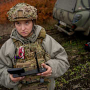 Ukrainsk drönaroperatör i Charkiv-regionen, 5 november 2025.