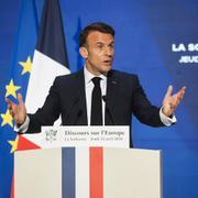 Macron på Sorbonneuniversitetet.