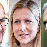 Arkivbild: Kinneviks nye vd Georgi Ganev, storägaren och styrelseledamoten Cristina Stenbeck samt tidigare vd:n Lorenzo Grabau. 