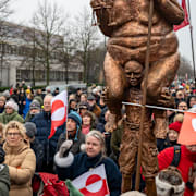 Protester mot Donald Trumps Grönlandspolitik i Köpenhamn.