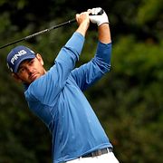 Louis Oosthuizen på andra hålet på söndagen.