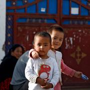 Barn i Xinjiang 2018. 