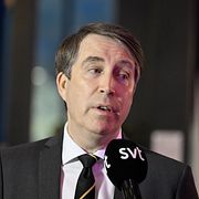 Richard Jomshof (SD) under Sverigedemokraternas valvaka på Quality Hotel Strawberry Arena.