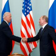 Joe Biden och Vladimir Putin. 